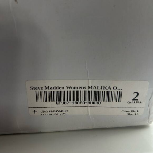 Steve Madded Heels Women 9 Black Malika Open Toe Strap Sandals Wedding Party NEW - Picture 12 of 13